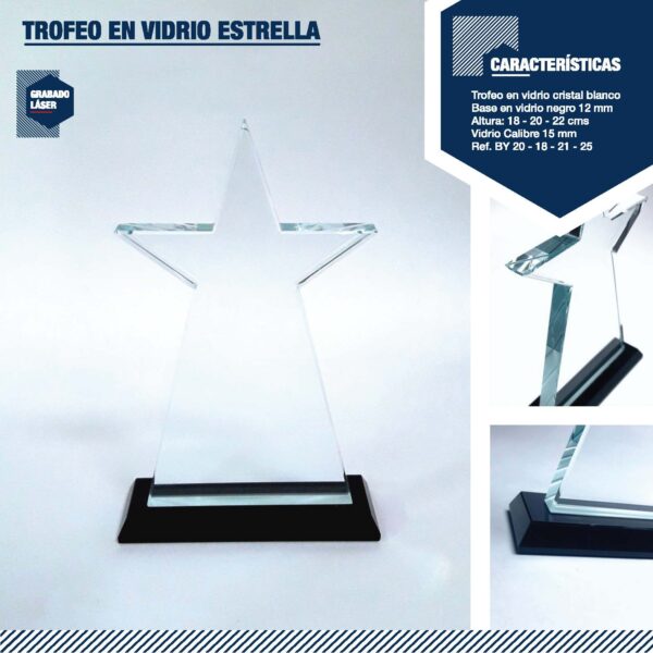 Trofeo en Vidrio Estrella